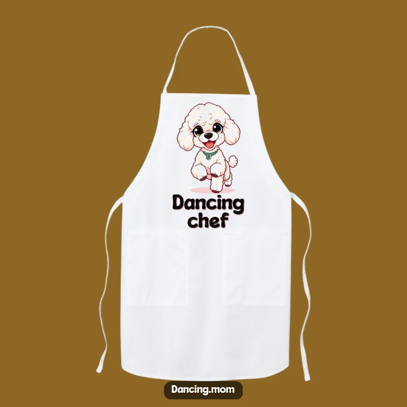 Funny Poodle Happy Shuffle Apron: Cook with Cheer, Hilarious Dog Gift