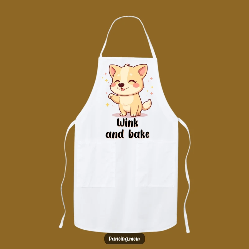 Funny Dog Wink Apron: Cook with Playful Mischief and Canine Flair