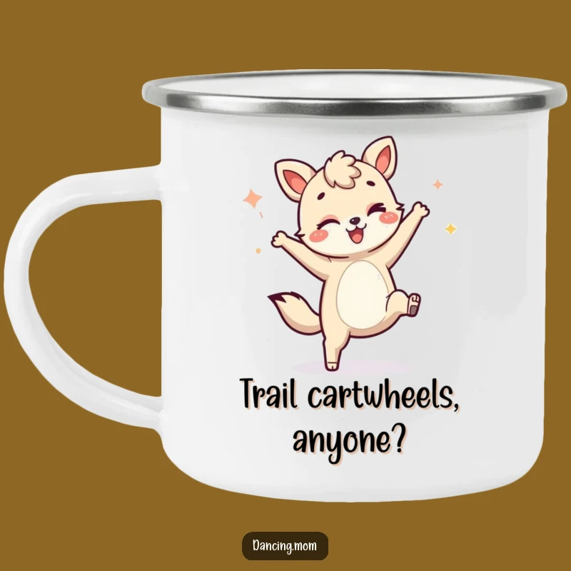 Funny Dancing Animal Cartwheel Camping Mug: Hilarious Outdoor Gift!