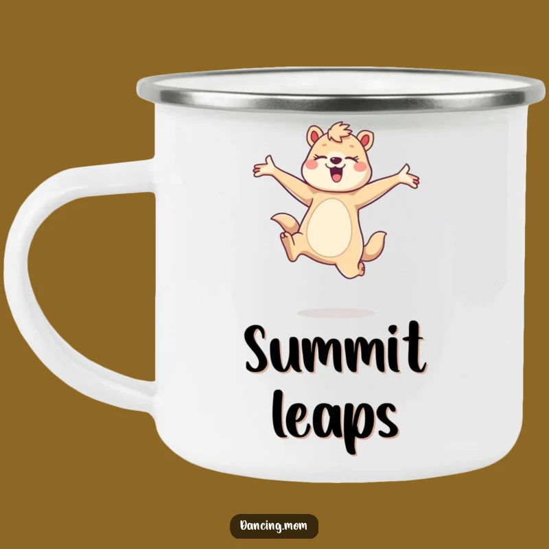 Funny Dancing Mom Animal Leap Camping Mug - Graceful Joyful Outdoor Gift