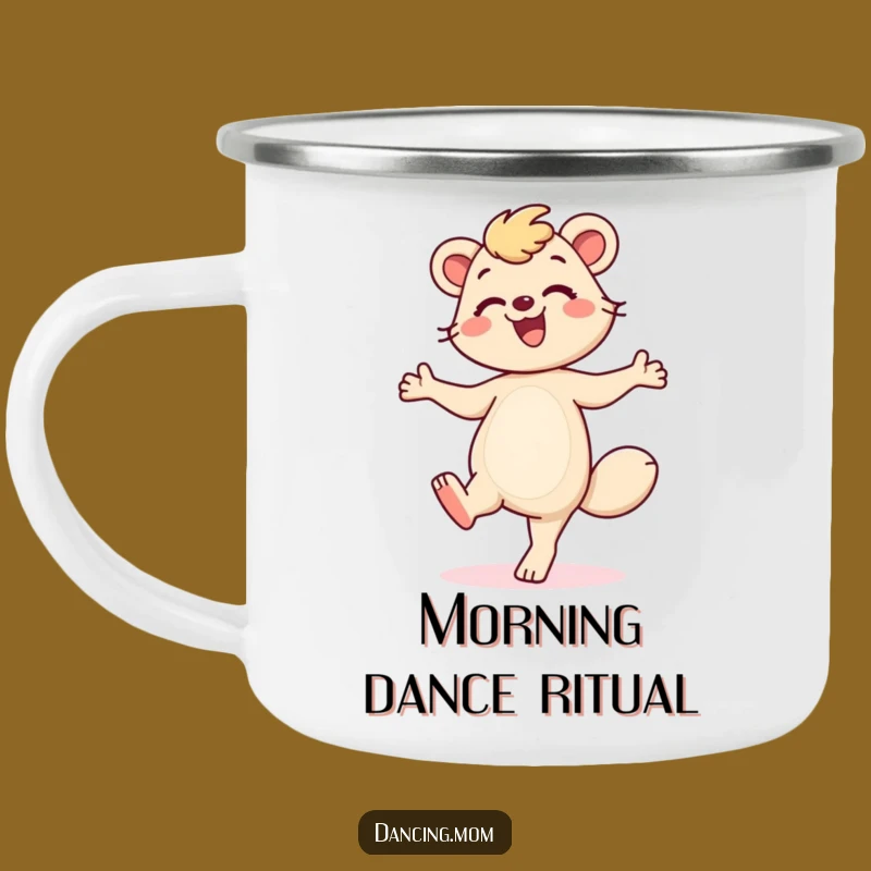 Funny Dancing Mom Camping Mug: Happy Dancer, Rugged Mom Cup, Perfect Funny Gift