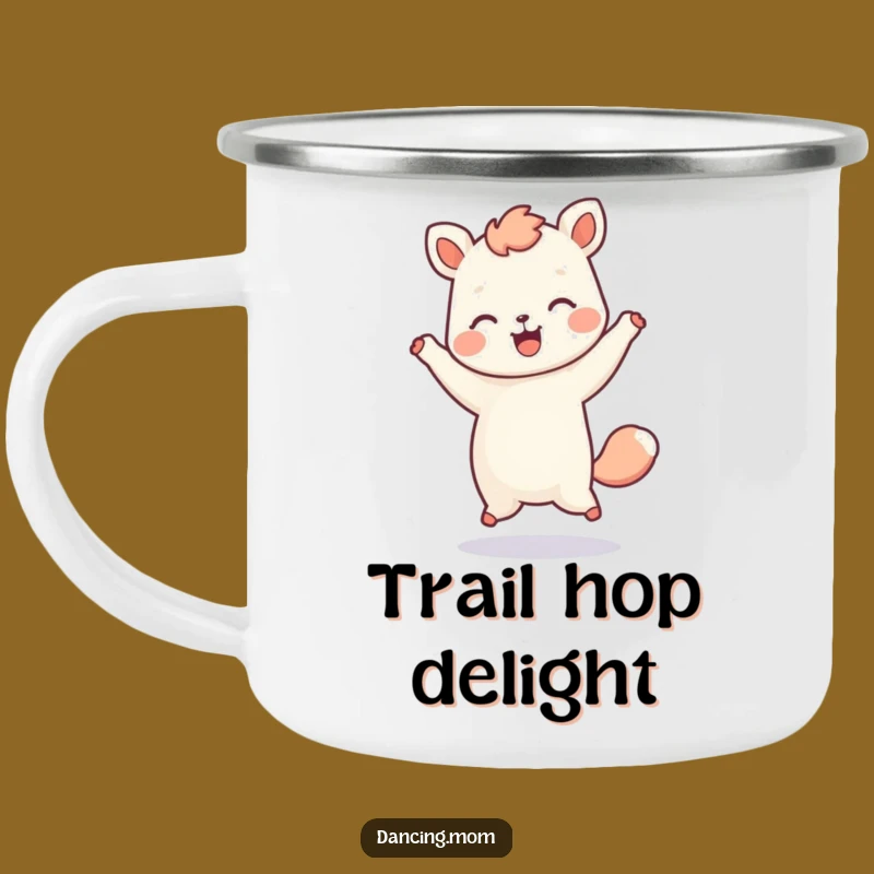 Funny Kawaii Animal Camping Mug - Playful Hop Adventure, Perfect Funny Gift