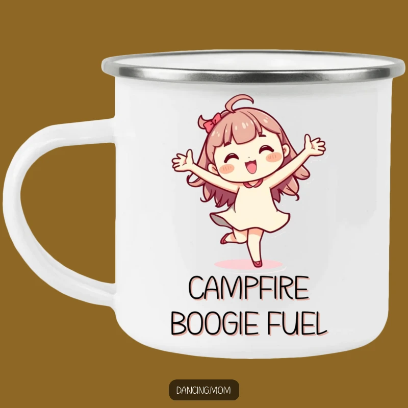 Funny Kawaii Dancer Camping Mug: Pirouette Character Outdoor Celebration Gift