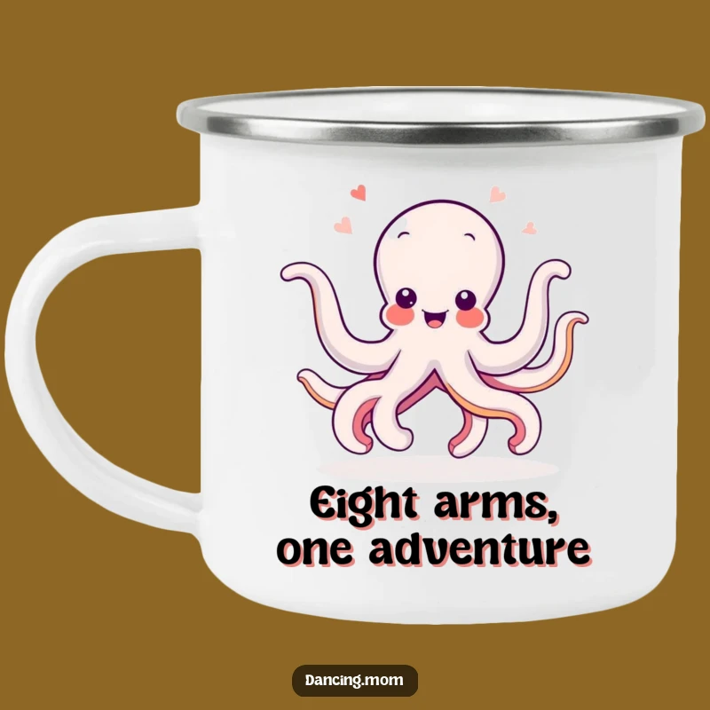 Funny Octopus Camping Mug: Outdoor Adventures with a Dancing Sea Creature, Gift