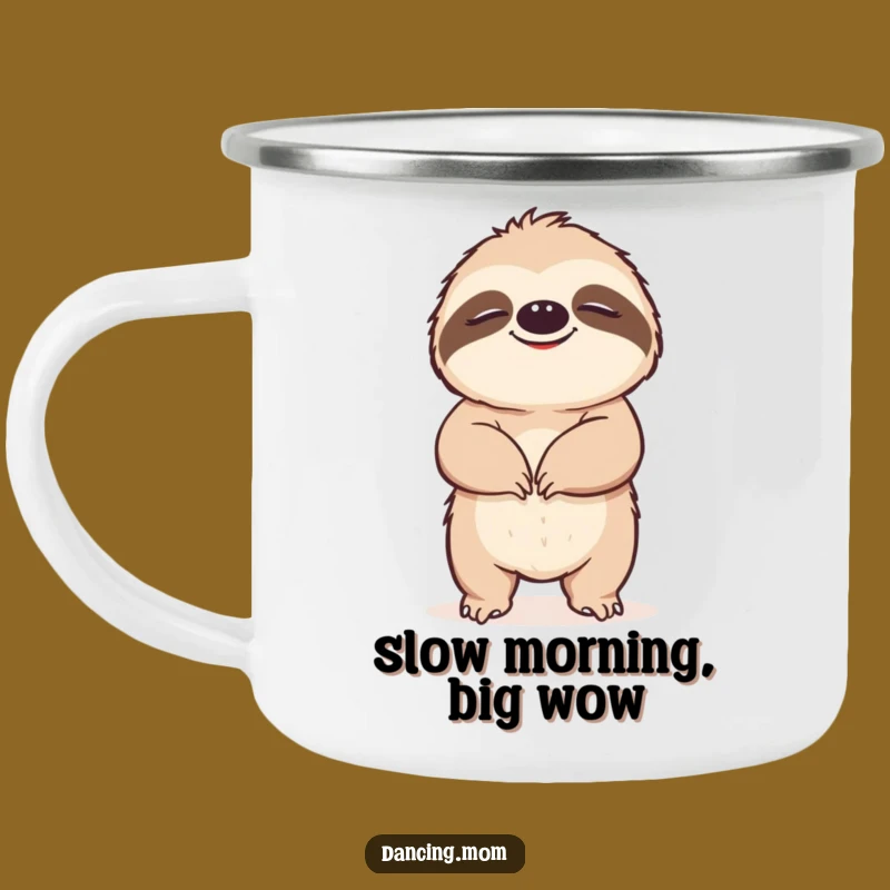 Funny Sloth Camping Mug: Blissful Grooving Sloth for Outdoor Relaxation, Gift