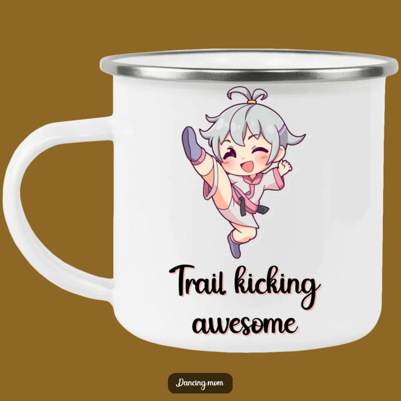 Funny High Kick Dancer Camping Mug - Adventure with a Smile