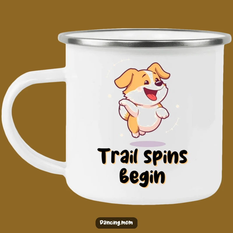 Funny Dog Spinning Camping Mug: Sip in Style with Hilarious Outdoor Joy