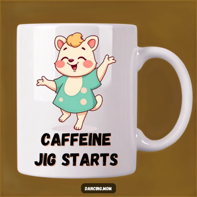 Funny Mom Jig Mug: Dancing Animal Mother, Joyful Celebration Cup, Perfect Funny Gift