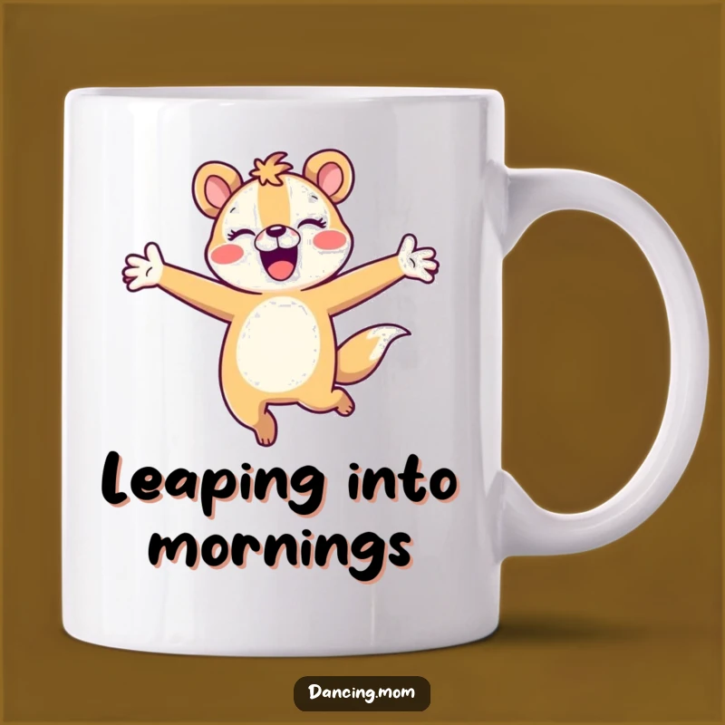 Funny Leaping Animal Mug - Joyful Dancer Gift for Animal Lovers