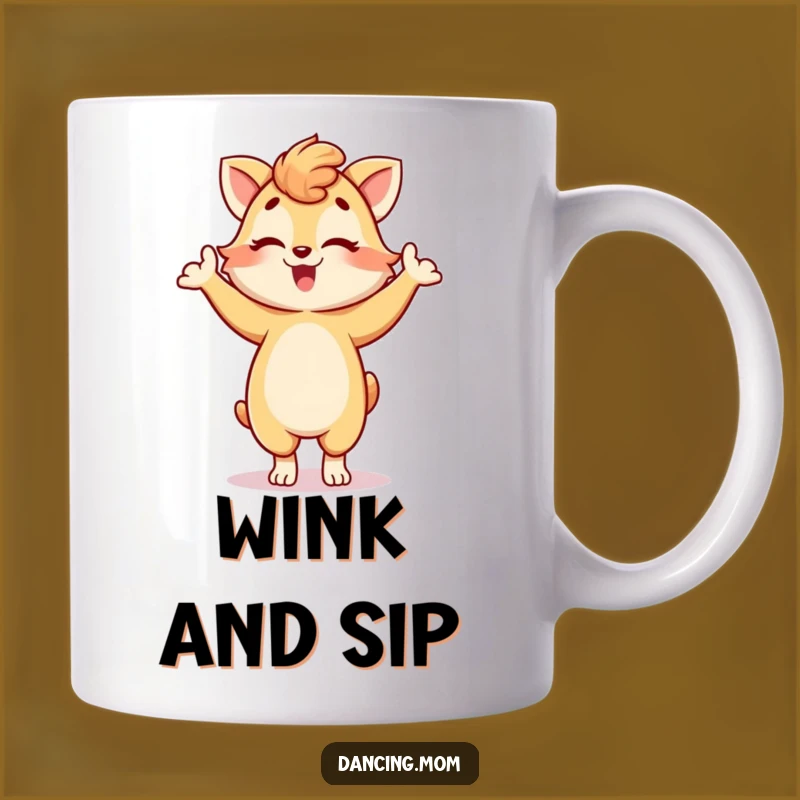 Funny Dancing Mom Animal Wink Mug - Playful Pose Perfect Gift