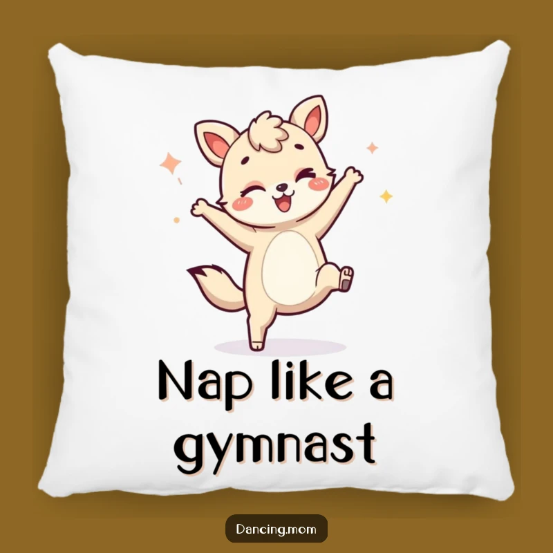 Funny Dancing Animal Cartwheel Pillow: Cozy & Hilarious Winking Accent!