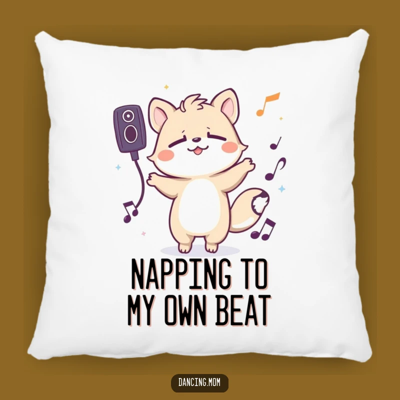 Funny Grooving Animal Pillow: Comfy Music Lover Cushion - Cozy Funny Gift