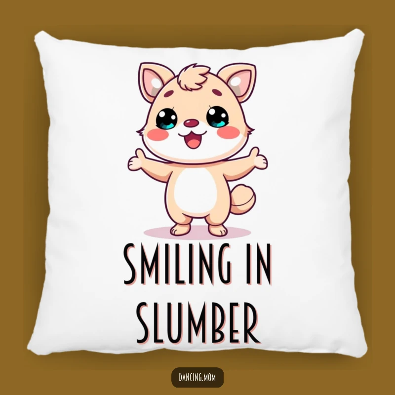 Funny Kawaii Animal Pillow - Cozy Smile Pose Accent, Perfect Funny Gift