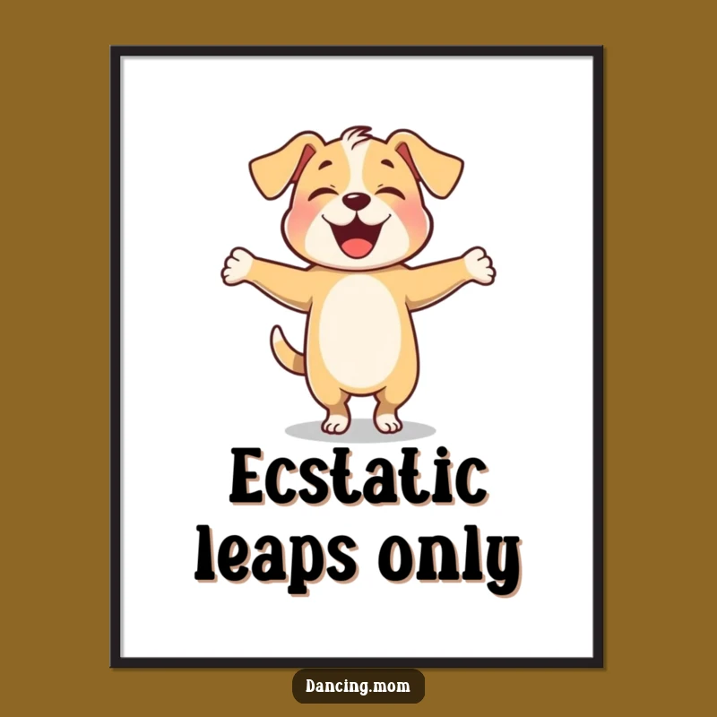 Funny Joyful Dog Digital Art - Instant Celebration Decor