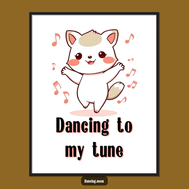 Funny Kawaii Animal Print - Musical Motion Digital Art, Perfect Funny Gift