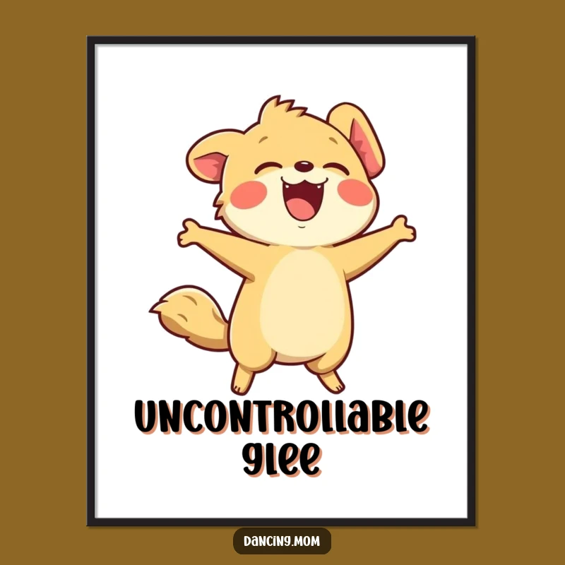 Funny Kawaii Laughing Animal Digital Art A Hilarious Printable for Joyful Decor