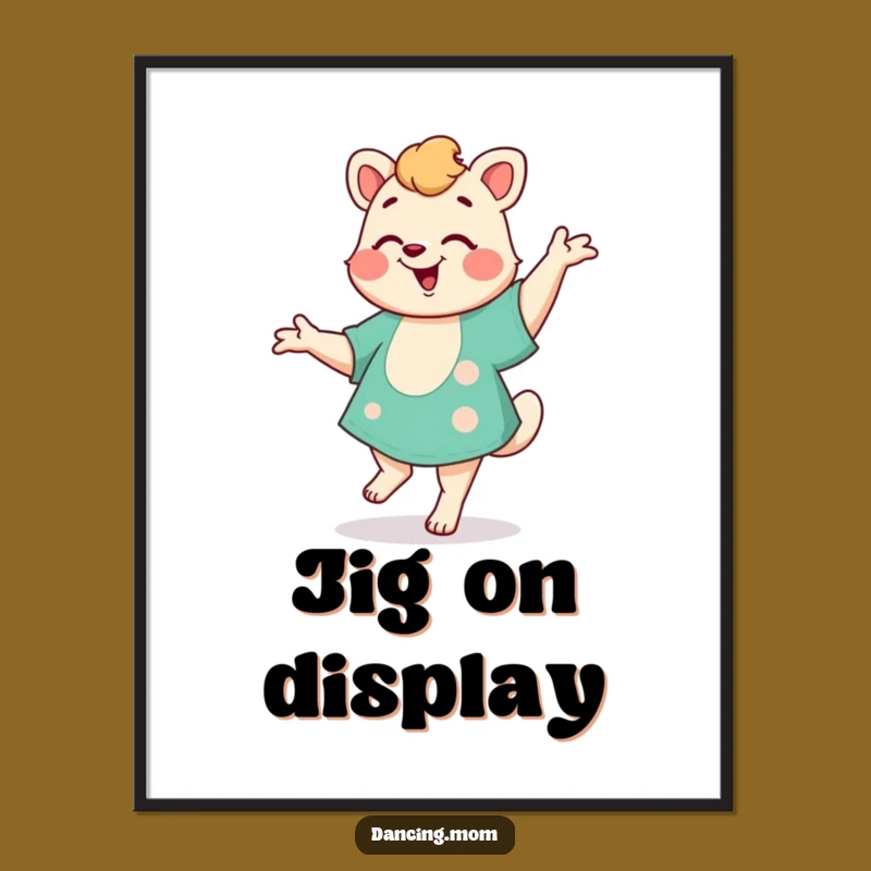 Funny Mom Jig Digital Art: Instant Dancer Download, Whimsical Mom Art Print