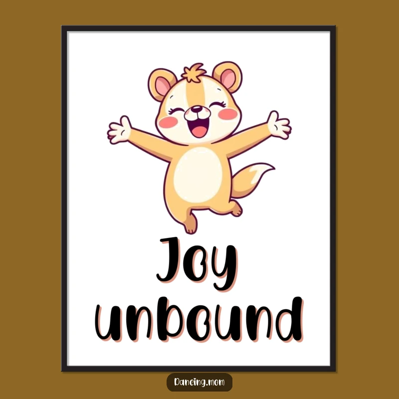 Funny Leaping Animal Digital Print - Instant Joyful Energy Gift