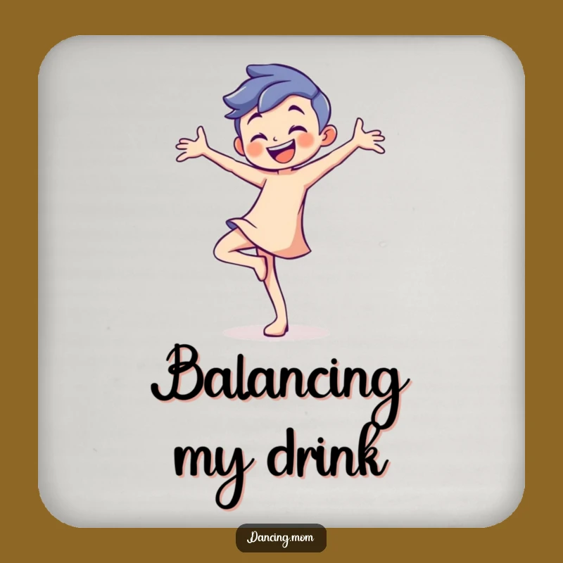 Funny Playful Dancer Coaster - Sip with Balanced Style!