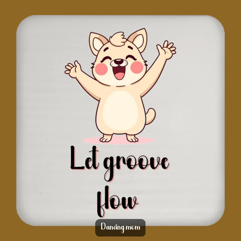 Funny Dancing Mom Animal Coaster Set: Protect Surfaces with Glee and Joyful Style