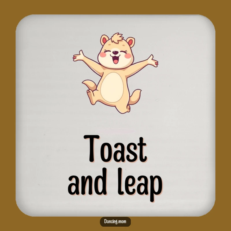 Funny Dancing Mom Animal Leap Coaster Set - Graceful Joyful Drink Gift