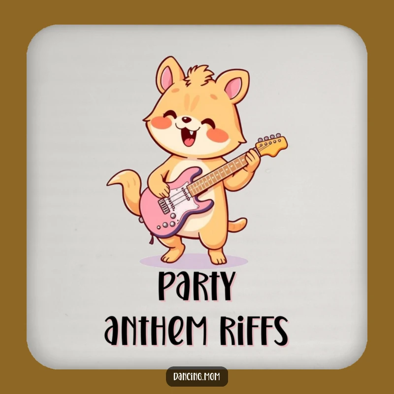 Funny Kawaii Air Guitar Coaster A Hilarious Protector for Surfaces