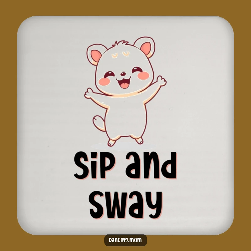 Funny Kawaii Shimmy Coaster - Happy Dancer Drink Decor, Fun Funny Gift