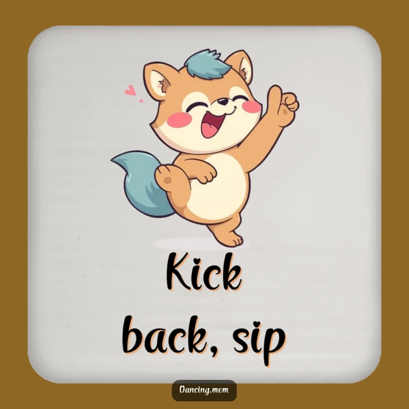 Funny Giggling Animal High Kick Coaster: Protect Surfaces with Hilarious Style