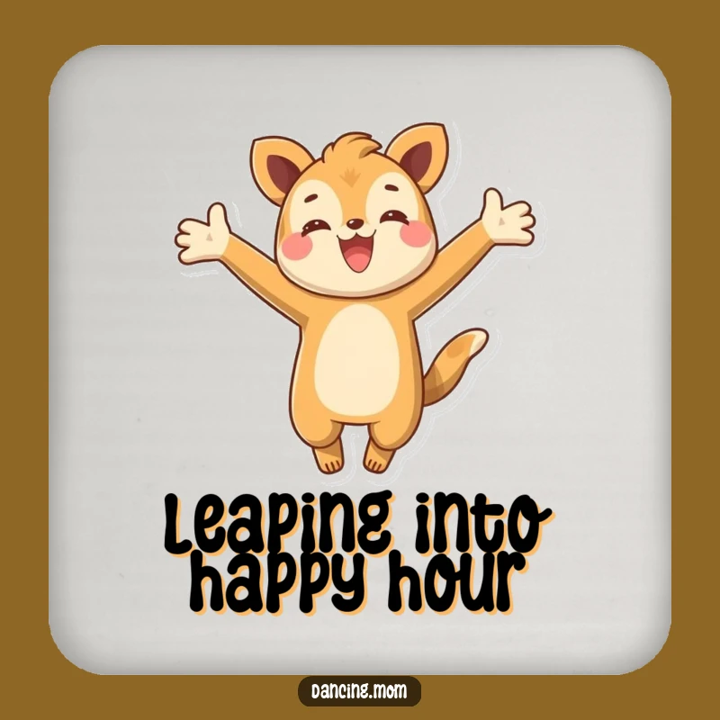 Funny Leaping Animal Coasters: Set of Energetic Character Protectors - Chic Funny Gift