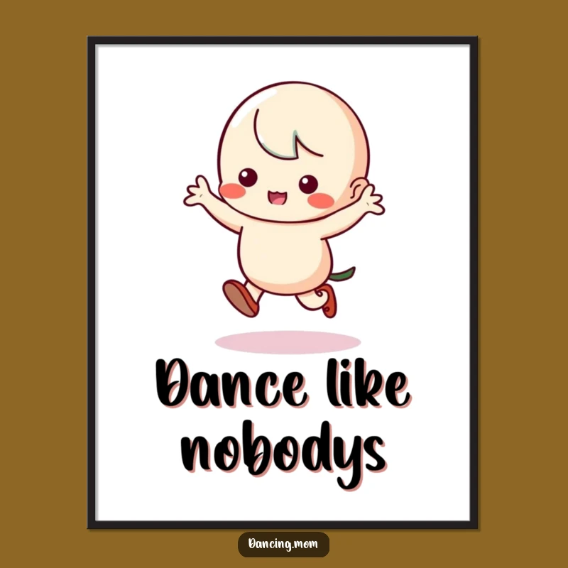 Funny Kawaii Dancer Poster: Silly Jig Stomping Feet - Whimsical Wall Art