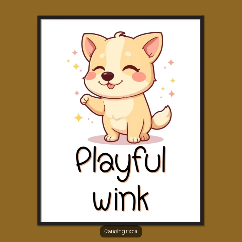 Funny Dog Wink Poster: Decorate with Playful Charm and Canine Humor