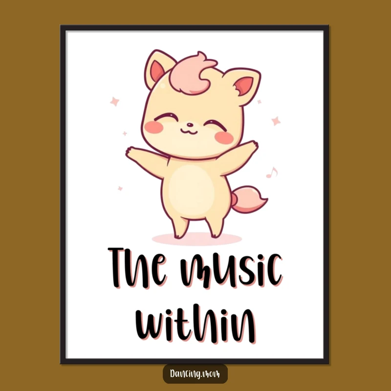 Funny Kawaii Animal Poster - Swaying Rhythm Art, Perfect Funny Gift