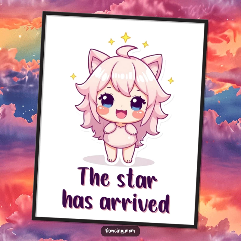 Funny Poster: Character illuminated by a spotlight, beaming with unshakeable pride, a motivational and funny gift.