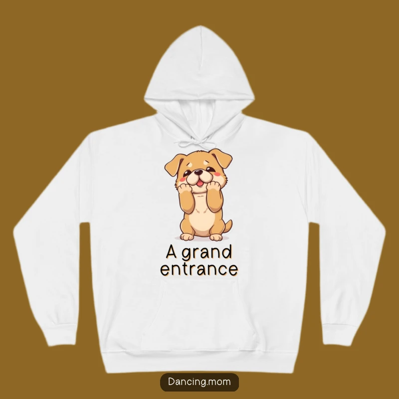 Funny Dramatic Dog Bow Hoodie - Cozy Theatrical Canine Gift