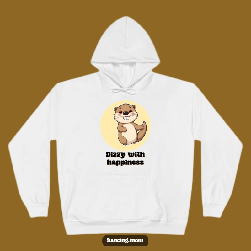 Funny Otter Hoodie: Cheerful Spinner with Grin - Ultimate Cozy Funny Gift