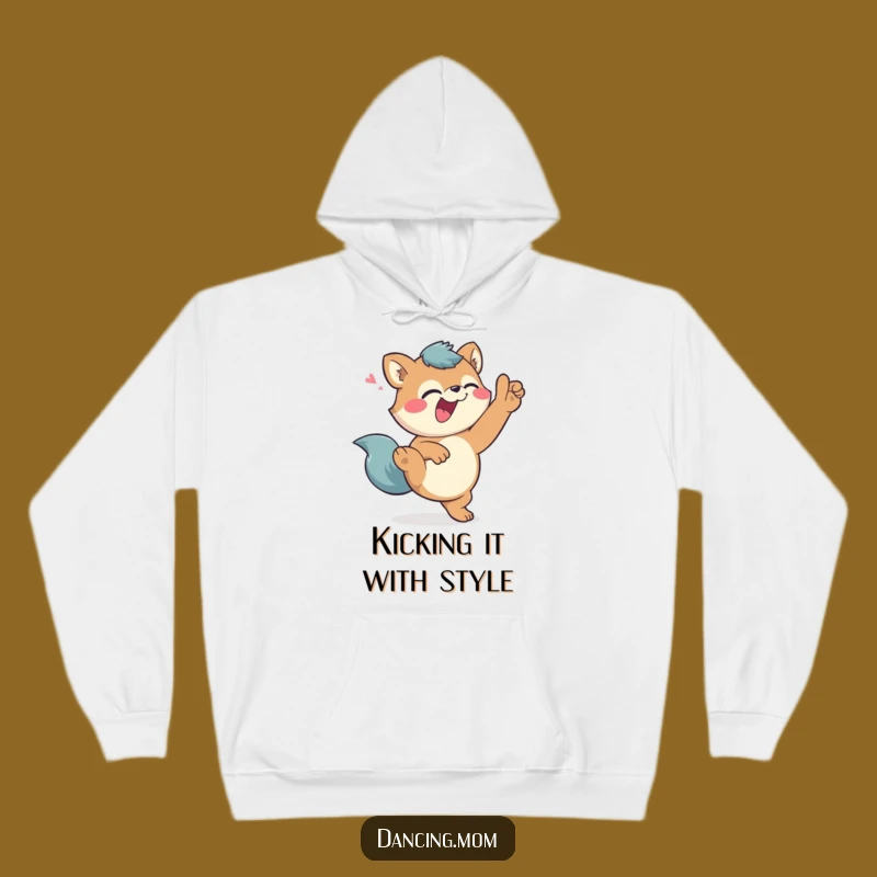 Cozy Funny Giggling Animal High Kick Hoodie: Warm and Hilarious Winter Gear