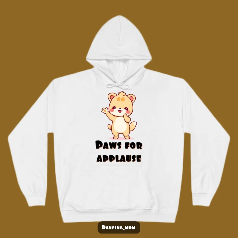 Funny Dancing Animal Clapping Hoodie: Cozy Enthusiastic Paws Gift!