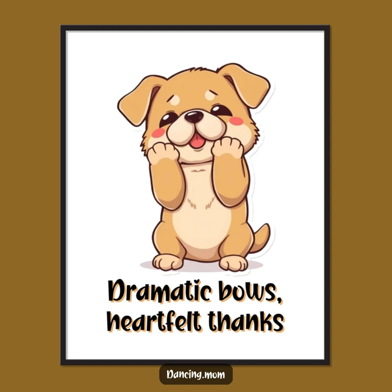 Free Printable Wall Art: Dramatic Dog Bow Florish DIY Decor