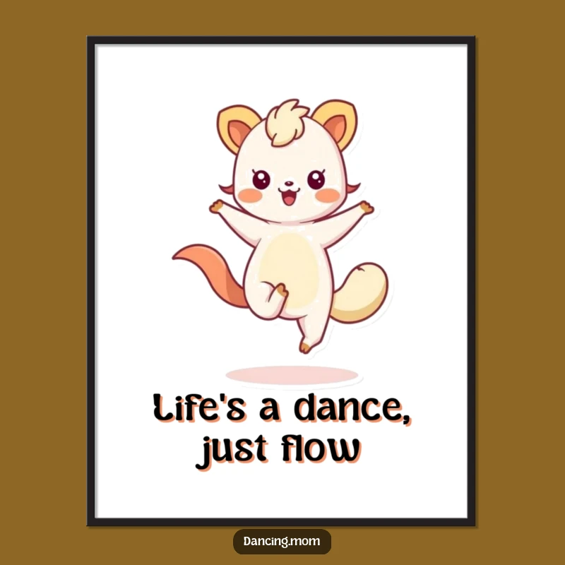Free Printable Kawaii Dancer Art - Funny Downloadable Wall Decor Gift