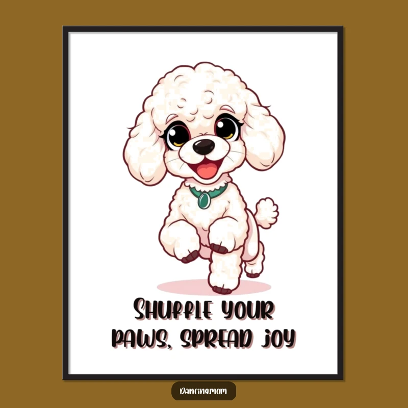 Free Printable Poodle Wall Art: Lively Shuffle for a Cheerful Space