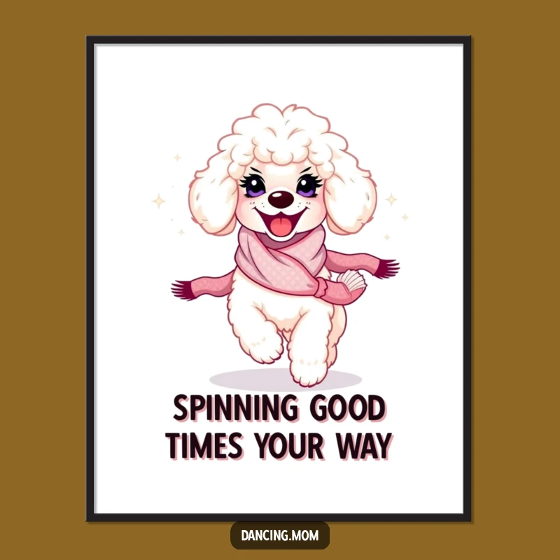 Free Printable Poodle Wall Art: Radiant Spin for a Cheerful Decor
