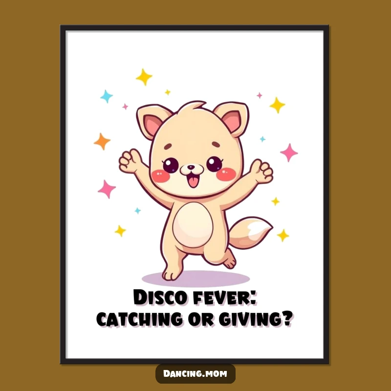 Free Printable Wall Art: Energetic Disco Animal Party Decor