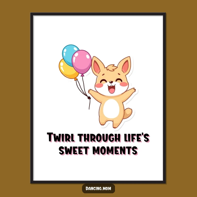 Free Printable Wall Art: Twirling Animal Balloons Funny Downloadable Decor