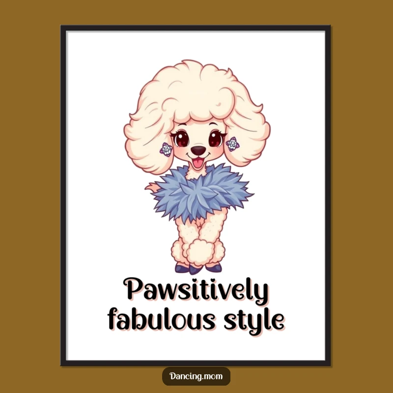 Funny Free Printable Wall Art: Poodle Diva Glam Downloadable Art!