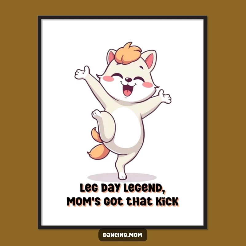 Free Printable Silly Kick Wall Art: Humorous Dancing Animal Decor, Downloadable Joy