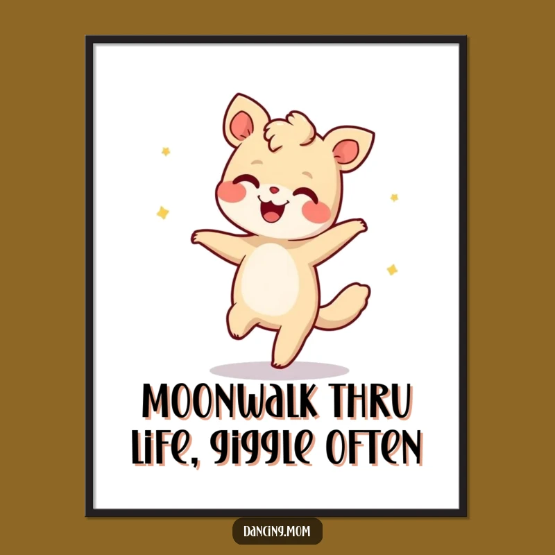 Retro Free Printable Wall Art: Moonwalking Animal - Funky Downloadable Decor