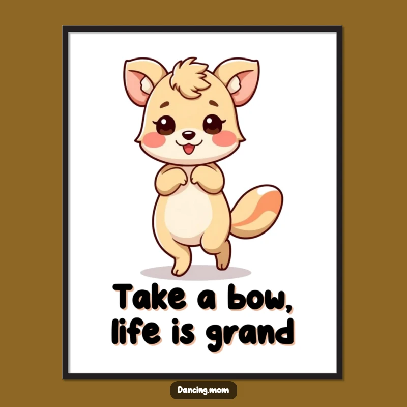 Chic Free Printable Wall Art: Bowing Animal - Elegant Downloadable Decor