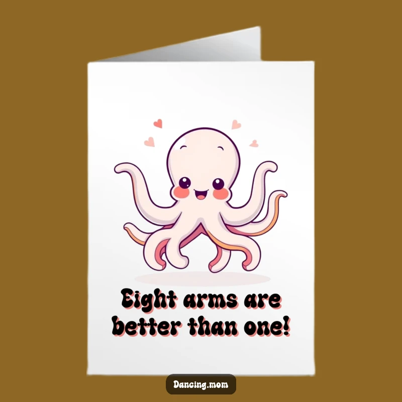 Free Printable Octopus Birthday Card: Funny Dancing Cephalopod Downloadable for Instant Joy