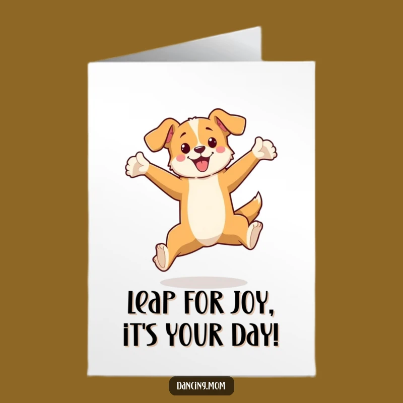 Free Printable Birthday Card Dancing Dog: Elegant Pose Printable Fun