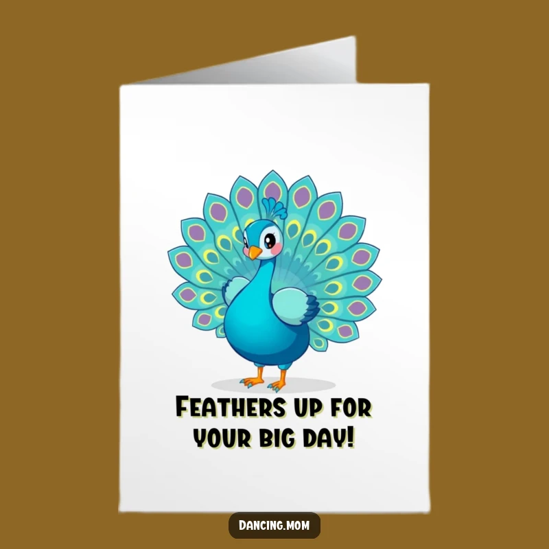 Free Printable Peacock Birthday Card: Dancing Plumage Downloadable for a Fabulous Celebration
